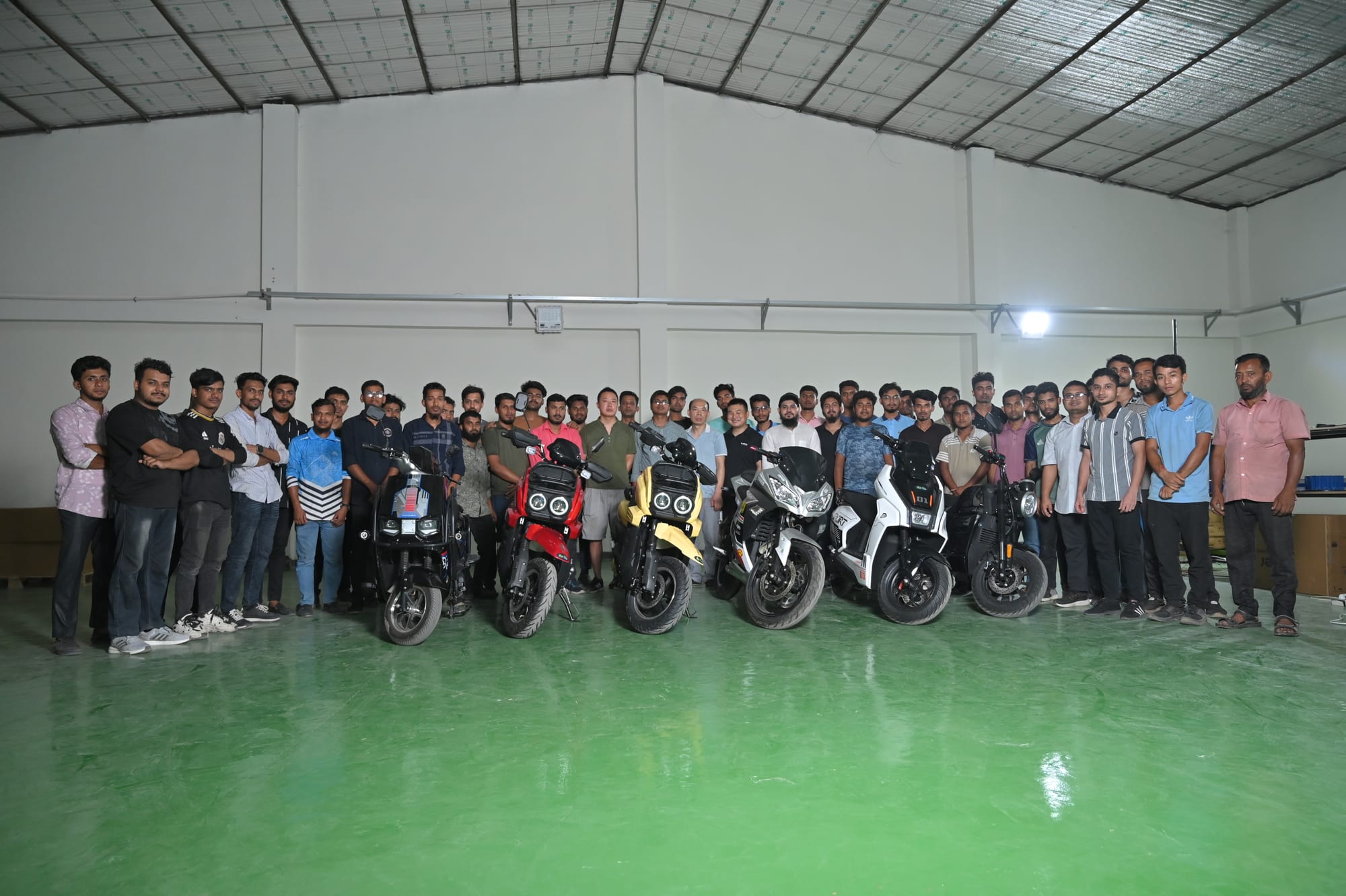 The Eloop team with Eloop bikes